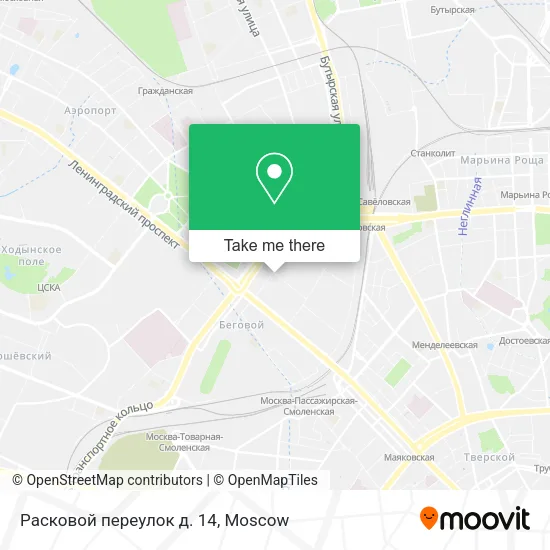 Расковой переулок д. 14 map