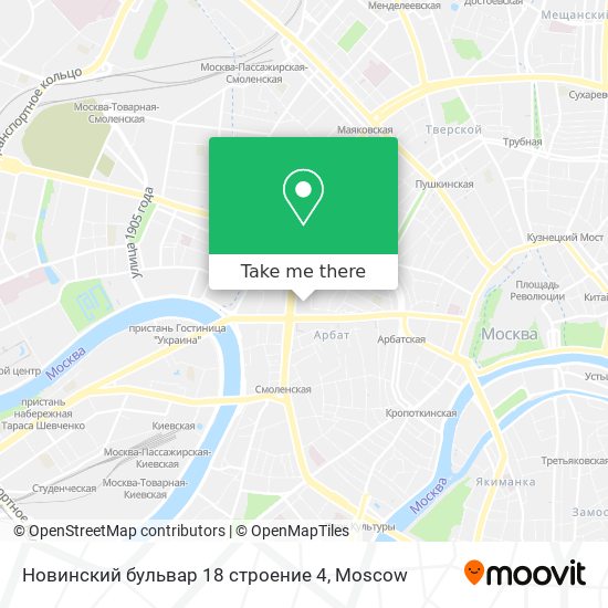 Новинский бульвар 18 строение 4 map