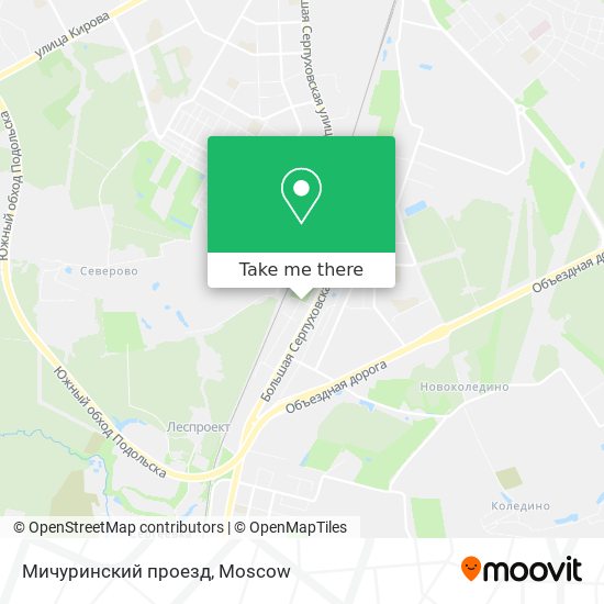 Мичуринский проезд map