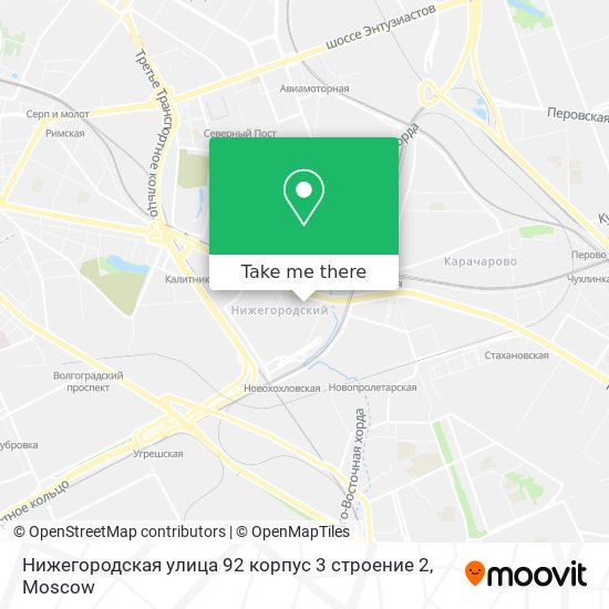 Нижегородская улица 92 корпус 3 строение 2 map