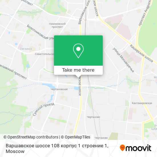 Варшавское шоссе 108 корпус 1 строение 1 map
