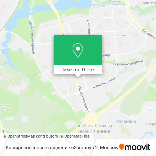 Каширское шоссе владение 63 корпус 2 map