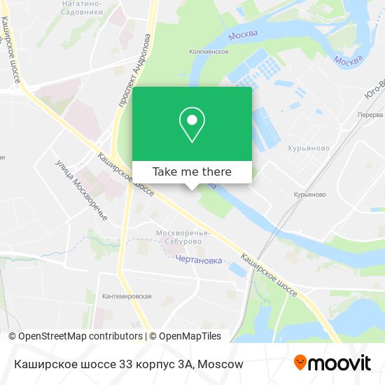 Каширское шоссе 33 корпус 3А map