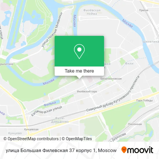 улица Большая Филевская 37 корпус 1 map