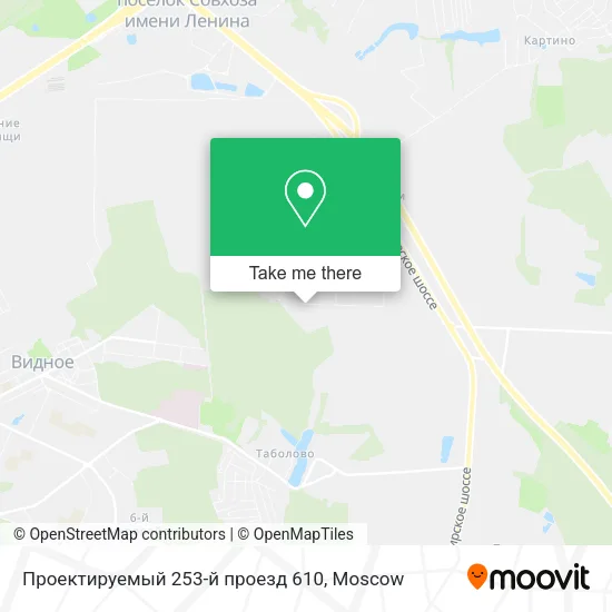 Проектируемый 253-й проезд 610 map