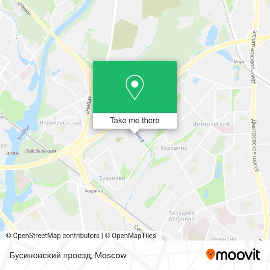 Бусиновский проезд map