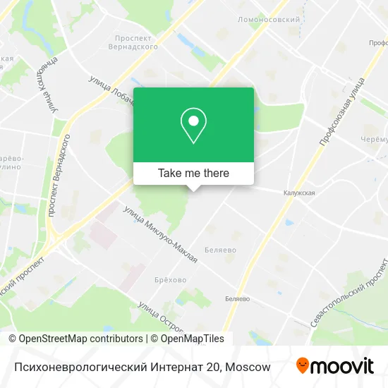 Психоневрологический Интернат 20 map