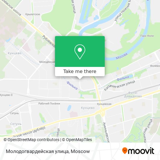 Молодогвардейская улица map