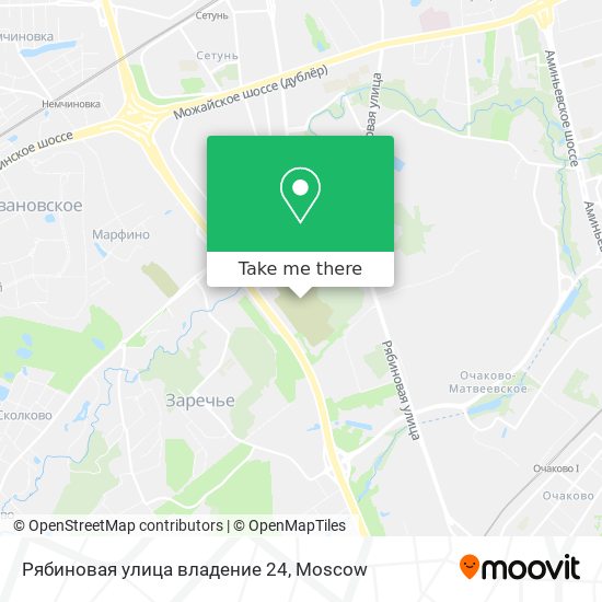 Рябиновая улица владение 24 map