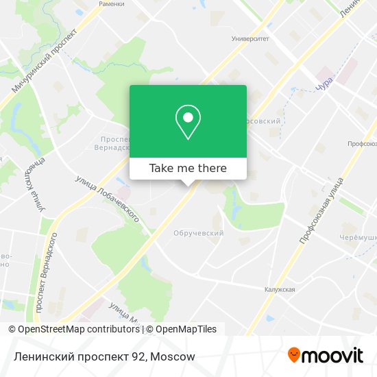 Ленинский проспект 92 map
