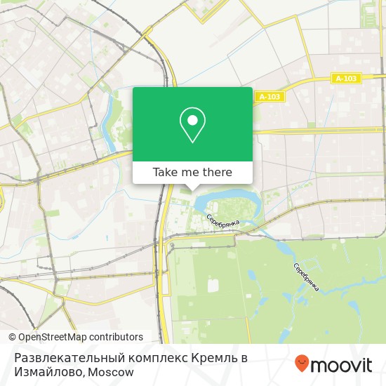 Развлекательный комплекс Кремль в Измайлово map