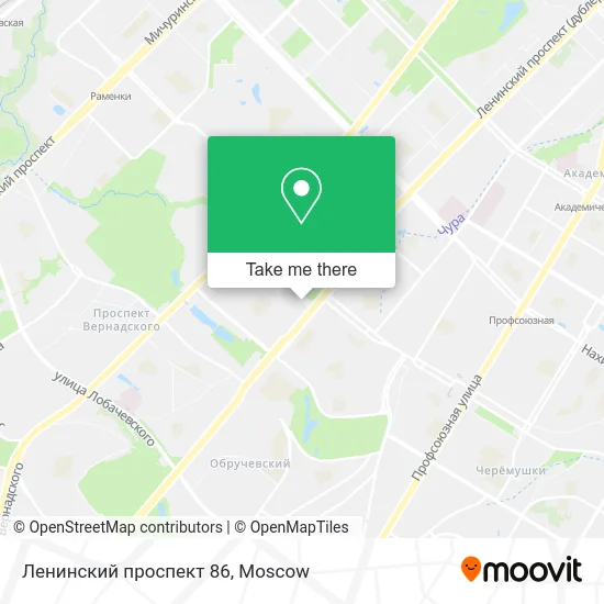 Ленинский проспект 86 map