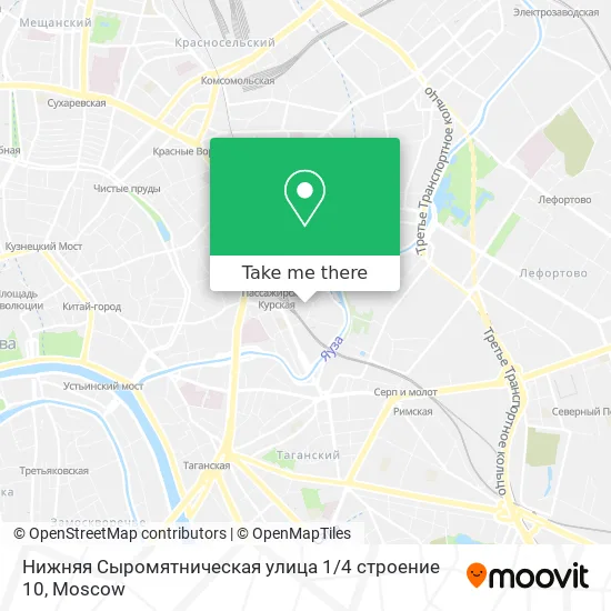Нижняя Сыромятническая улица 1 / 4 строение 10 map