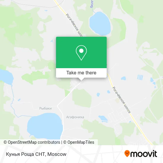 Кунья Роща СНТ map