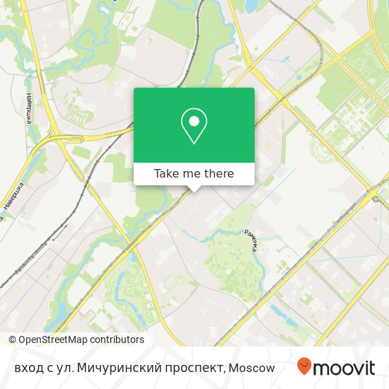 вход с ул. Мичуринский проспект map