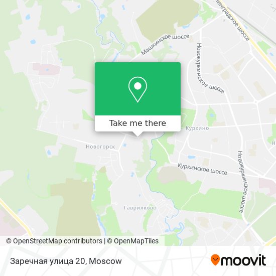 Заречная улица 20 map