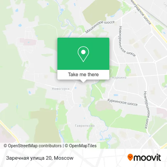 Заречная улица 20 map