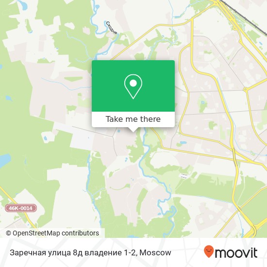 Заречная улица 8д владение 1-2 map