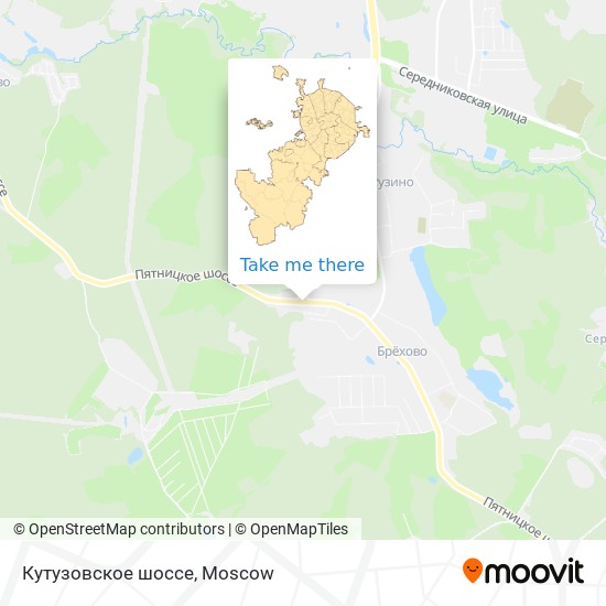 Кутузовское шоссе map