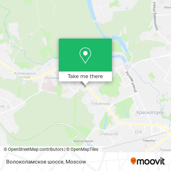 Волоколамское шоссе map