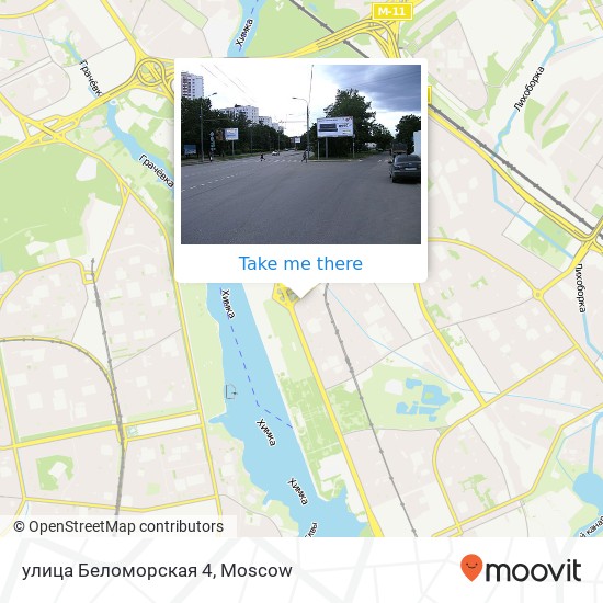 улица Беломорская 4 map