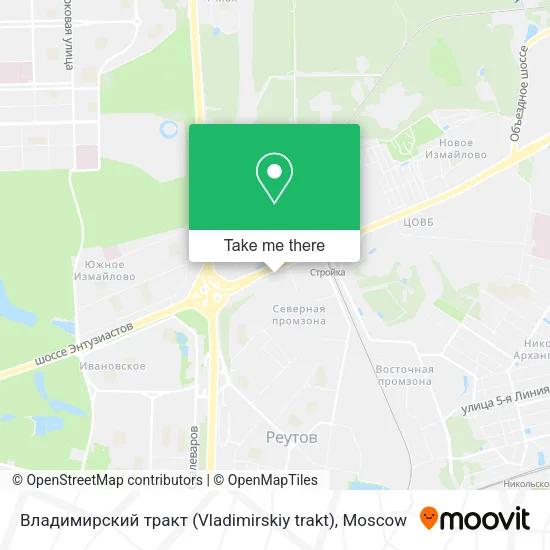 Владимирский тракт (Vladimirskiy trakt) map