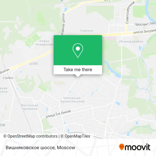 Вишняковское шоссе map