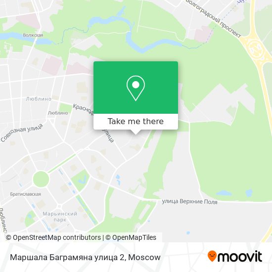 Маршала Баграмяна улица 2 map