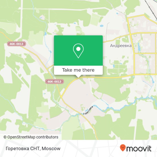 Горетовка СНТ map