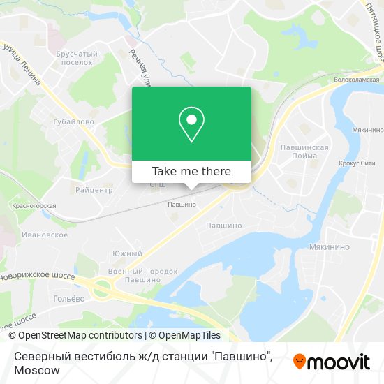 Северный вестибюль ж / д станции "Павшино" map