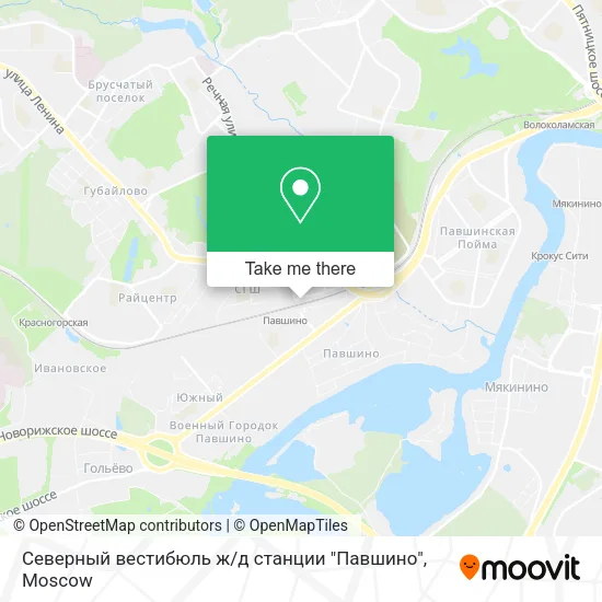 Северный вестибюль ж / д станции "Павшино" map