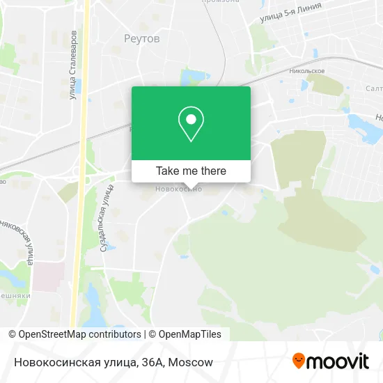 Новокосинская улица, 36А map