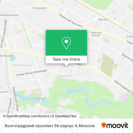 Волгоградский проспект 96 корпус 4 map