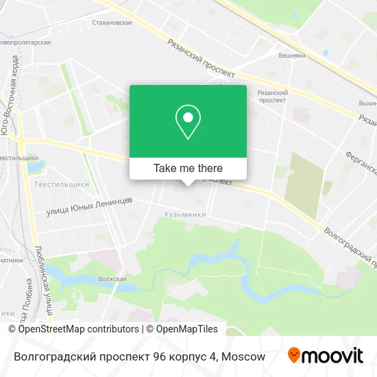 Волгоградский проспект 96 корпус 4 map