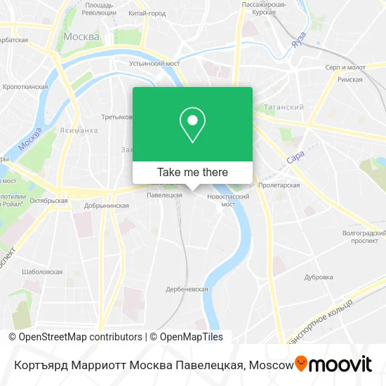 Кортъярд Марриотт Москва Павелецкая map
