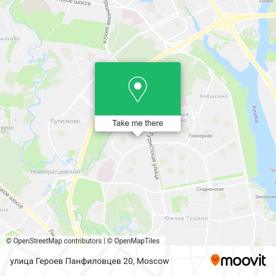 улица Героев Панфиловцев 20 map