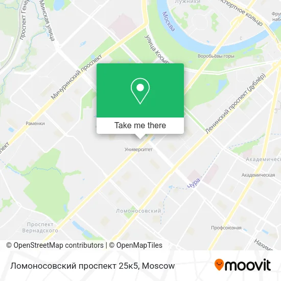 Ломоносовский проспект 25к5 map