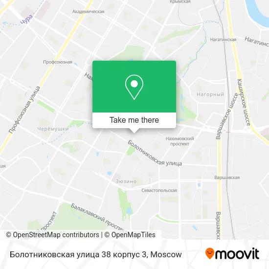 Болотниковская улица 38 корпус 3 map