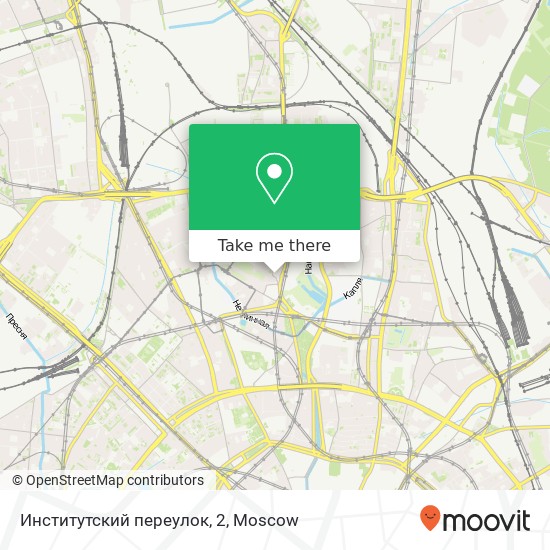 Институтский переулок, 2 map