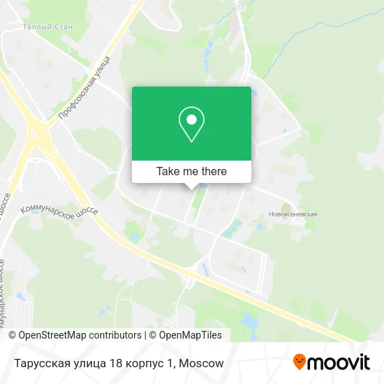 Тарусская улица 18 корпус 1 map