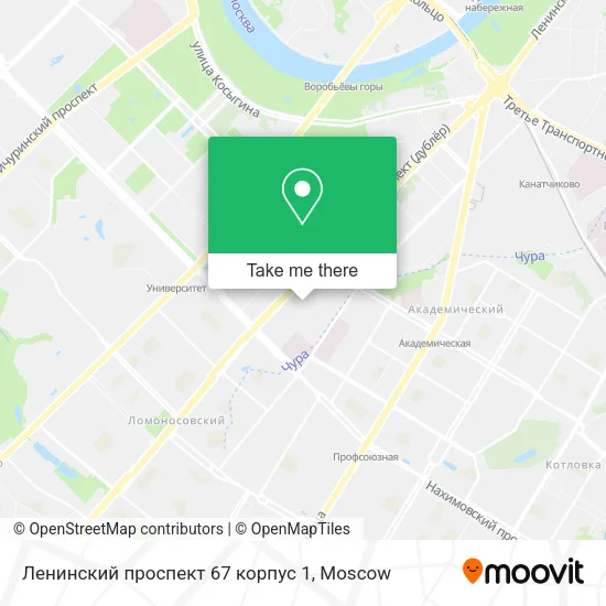 Ленинский проспект 67 корпус 1 map