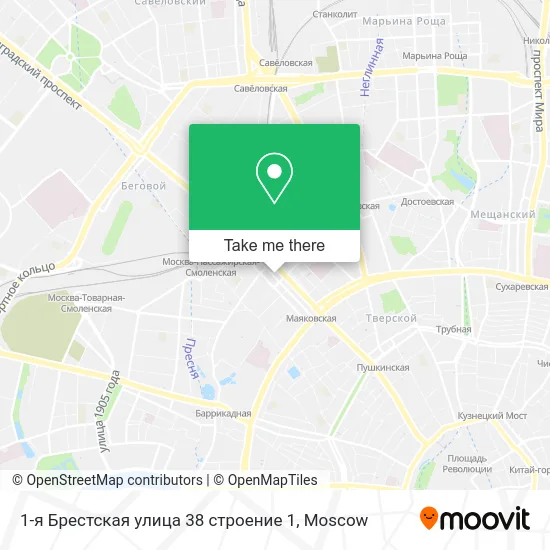 1-я Брестская улица 38 строение 1 map