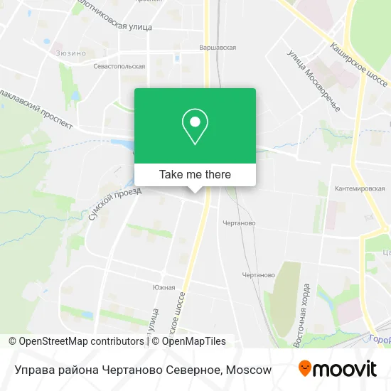 Управа района Чертаново Северное map