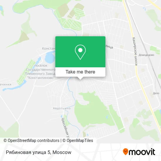 Рябиновая улица 5 map