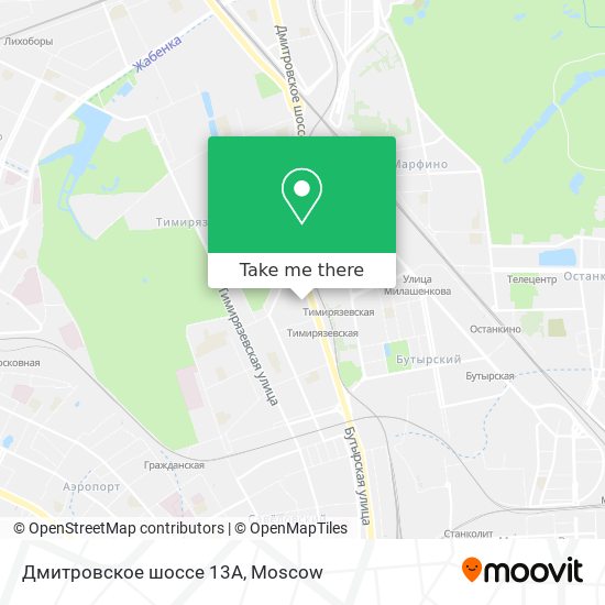 Дмитровское шоссе 13А map