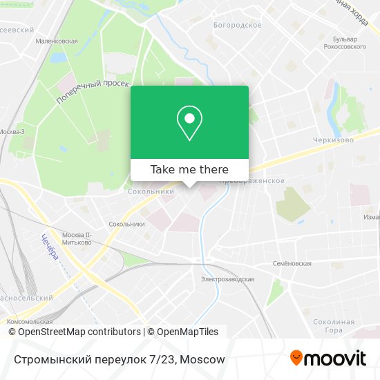 Стромынский переулок 7/23 map