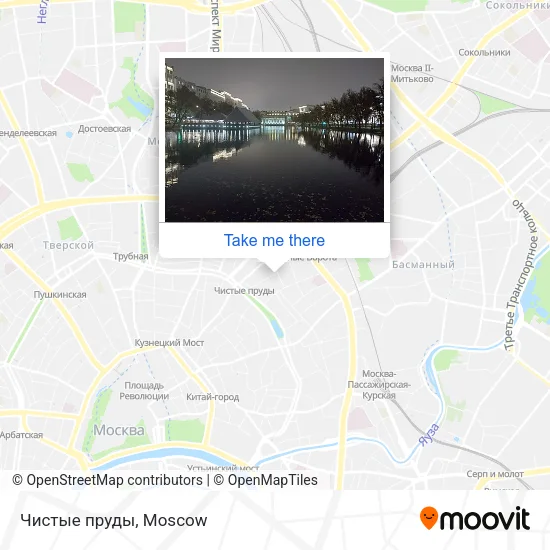 Чистые пруды map