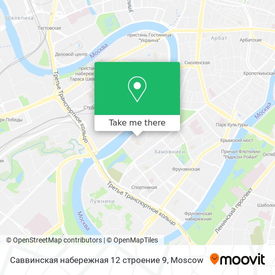 Саввинская набережная 12 строение 9 map