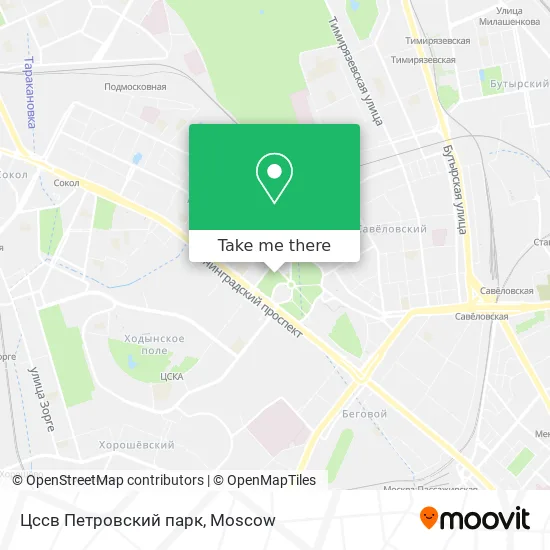 Цссв Петровский парк map