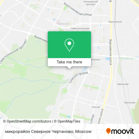 микрорайон Северное Чертаново map